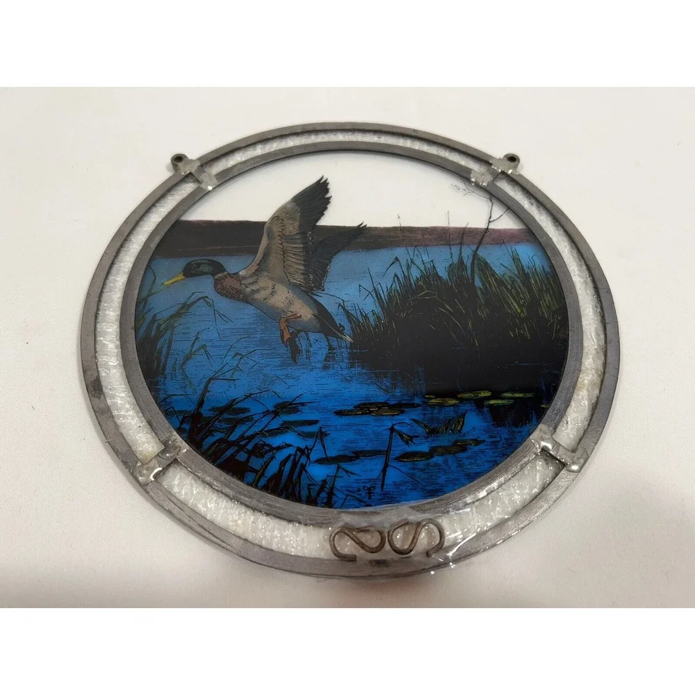 Waterfowl Window Suncatcher Panel Hanging Decor Rustic Cabin‎